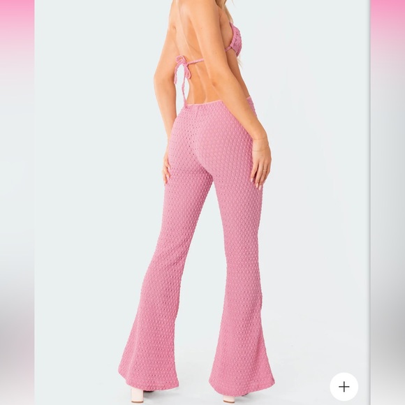 Edikted Pink Prim Cut Out Jumpsuit - Picture 3 of 3